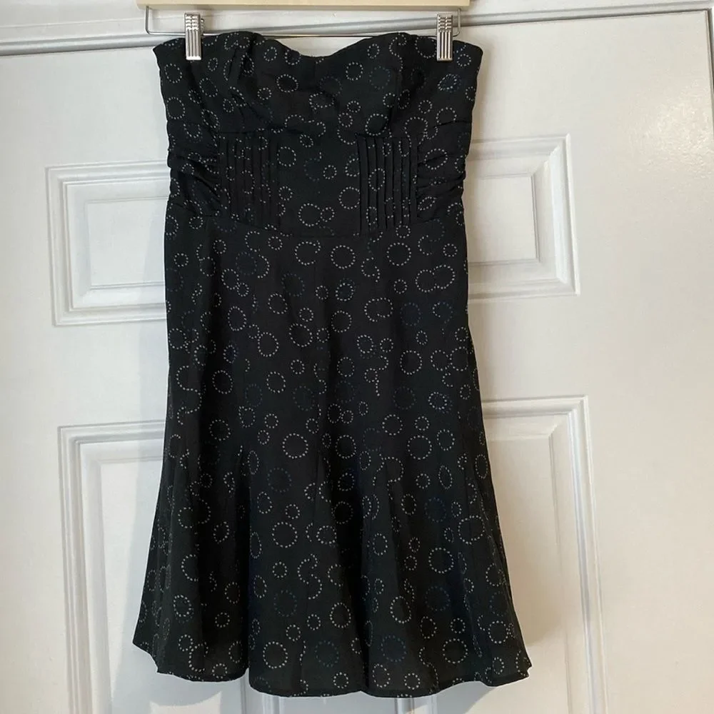 NWT NEW American Eagle Circle Print Strapless Mini Dress Sweetheart Neck Size 2